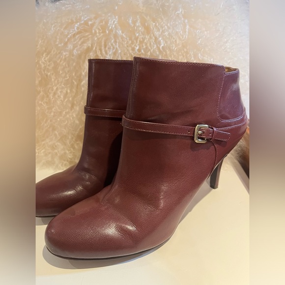 Nine West Bordeaux Leather Ankle Boots - Picture 4 of 4
